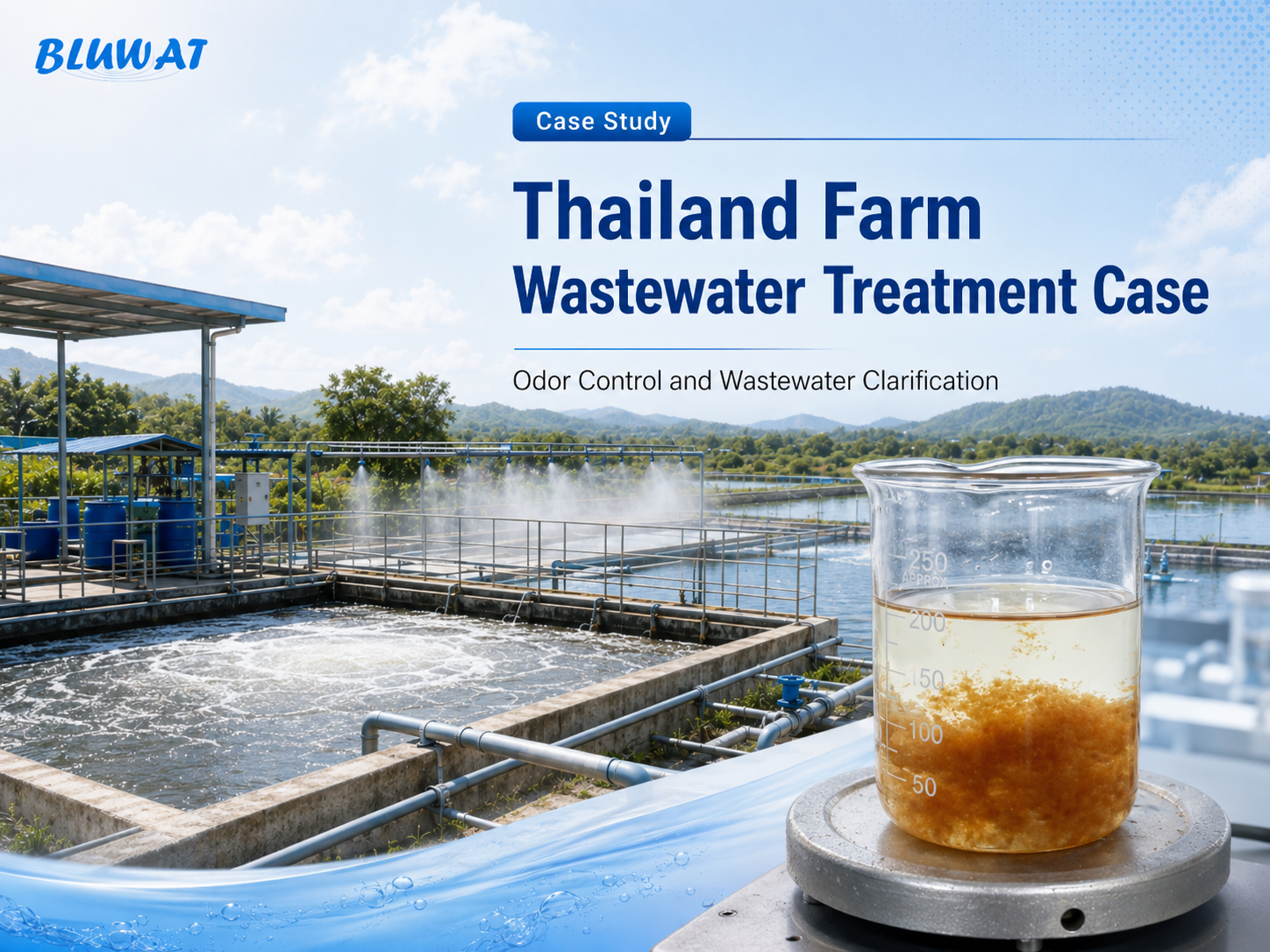 Blog công ty mới nhất về Trường hợp xử lý nước thải trang trại ở Thái Lan: Kiểm soát mùi và làm sạch nước thải