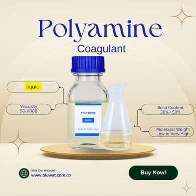 Mua Hàm chất rắn 50% Polyamine với độ nhớt trọng lượng phân tử khác nhau Tẩy rửa nước thải Hóa chất mỏ dầu sản xuất trực tuyến