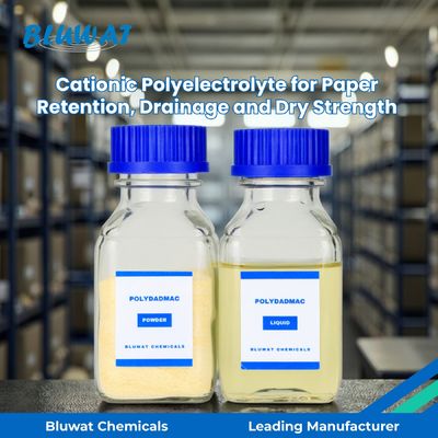 Mua Polyelectrolyte Cationic Quaternary Ammonium Polymer để giữ giấy, thoát nước và sức mạnh khô. sản xuất trực tuyến