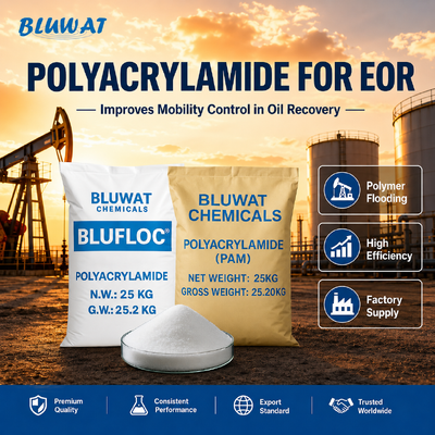 mua BLUFLOC Polyacrylamide Oil Drilling Grade với 89% hàm lượng rắn cho hiệu suất hệ thống bùn ổn định sản xuất trực tuyến