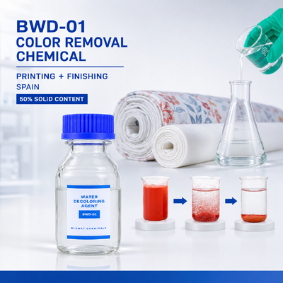 mua BWD-01 Hóa chất loại bỏ màu 50% cho chất thải in và hoàn thiện dệt may ở Tây Ban Nha sản xuất trực tuyến