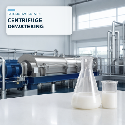 mua Emulsion PAM Polyacrylamide Cationic cho máy ly tâm khử nước bùn hoạt động sản xuất trực tuyến