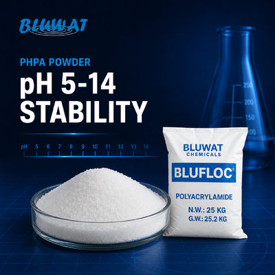 mua PHPA bột Polyacrylamide hydrolyzed một phần để khoan bùn phụ gia với phạm vi pH hiệu quả 5-14 và 89% Min. sản xuất trực tuyến