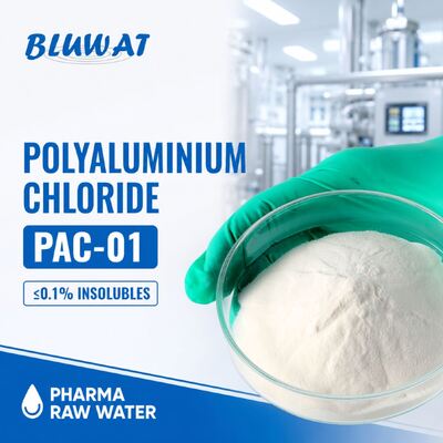 mua PAC-01 Chlorua Polyaluminium khô xịt với 0,1% tối đa. Không hòa tan cho xử lý trước nước thô dược phẩm sản xuất trực tuyến