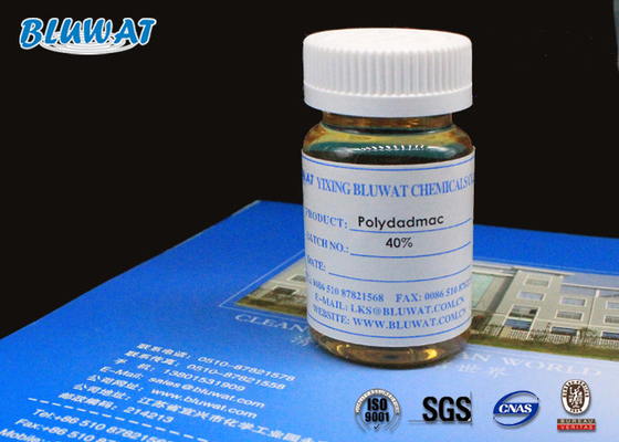 Giấy chứng nhận NSF 40% Nội dung độ nhớt thấp PolyDADMAC chất đông máu hữu cơ Chất hóa học làm sạch chất thải Polymers Cationic