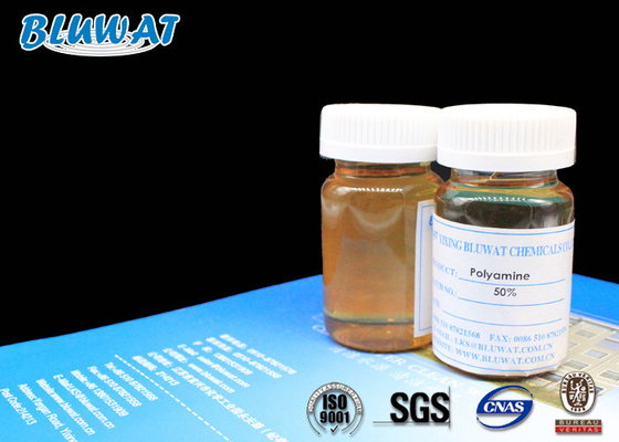 Xử lý nước Đệ tứ Ammonium Cationic Polymer 50% Chất lỏng Polyamine