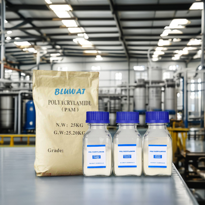 Mỹ Latinh Brazil Colombia Mexico Peru Xuất khẩu Blufloc Polyacrylamide APAM cho dung nhựa khai thác mỏ, CPAM cho khử nước bùn trong nước thải đường, dầu và khí đốt
