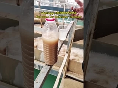 Kiểm tra phồng của Polyacrylamide trong một nhà máy xử lý nước thải.